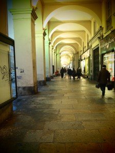 En av Turins många arkader